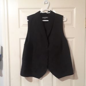 Addition Elle black floral embroidered vest